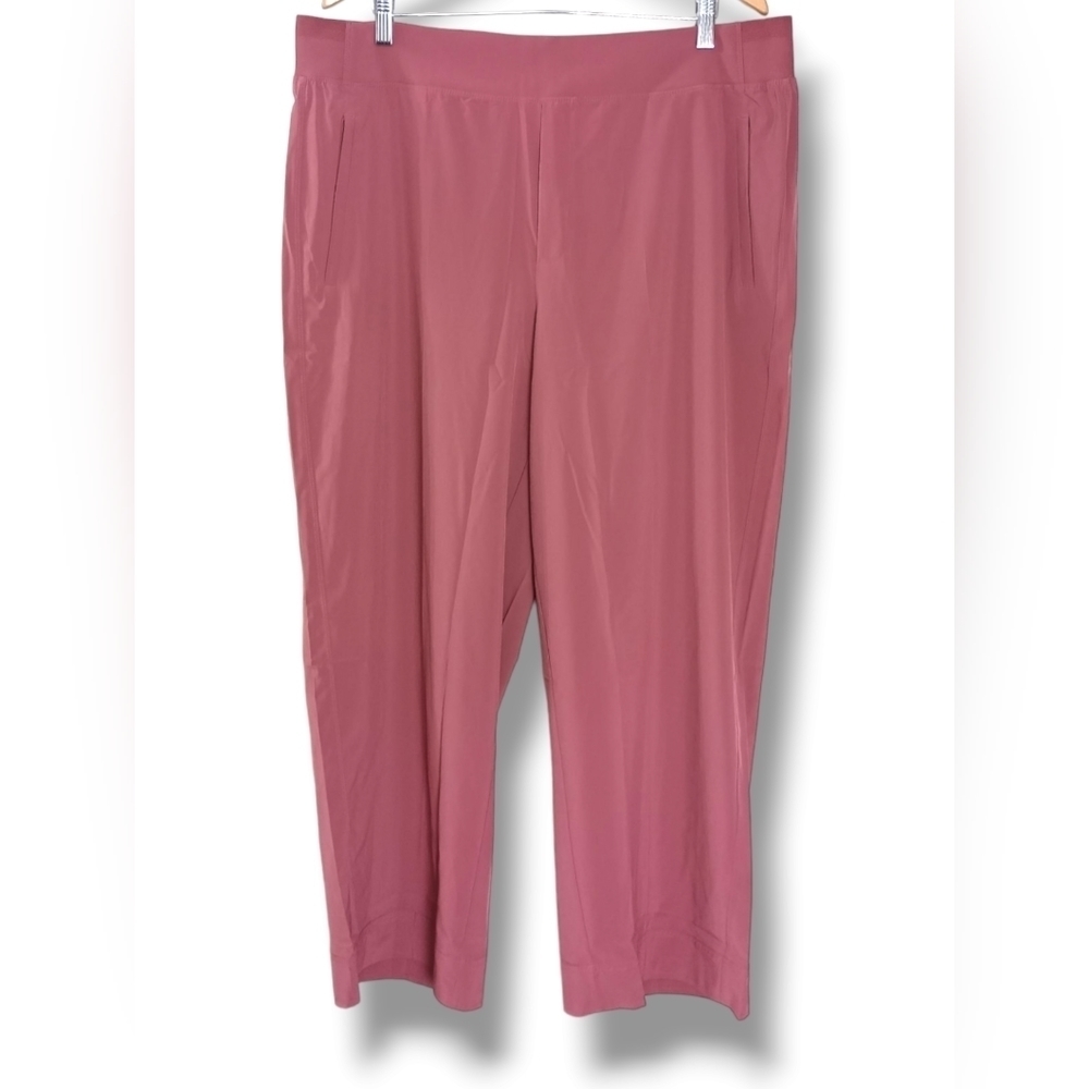 ATHLETA Brooklyn Heights High Rise Wide Trouser in Berry Rose $109